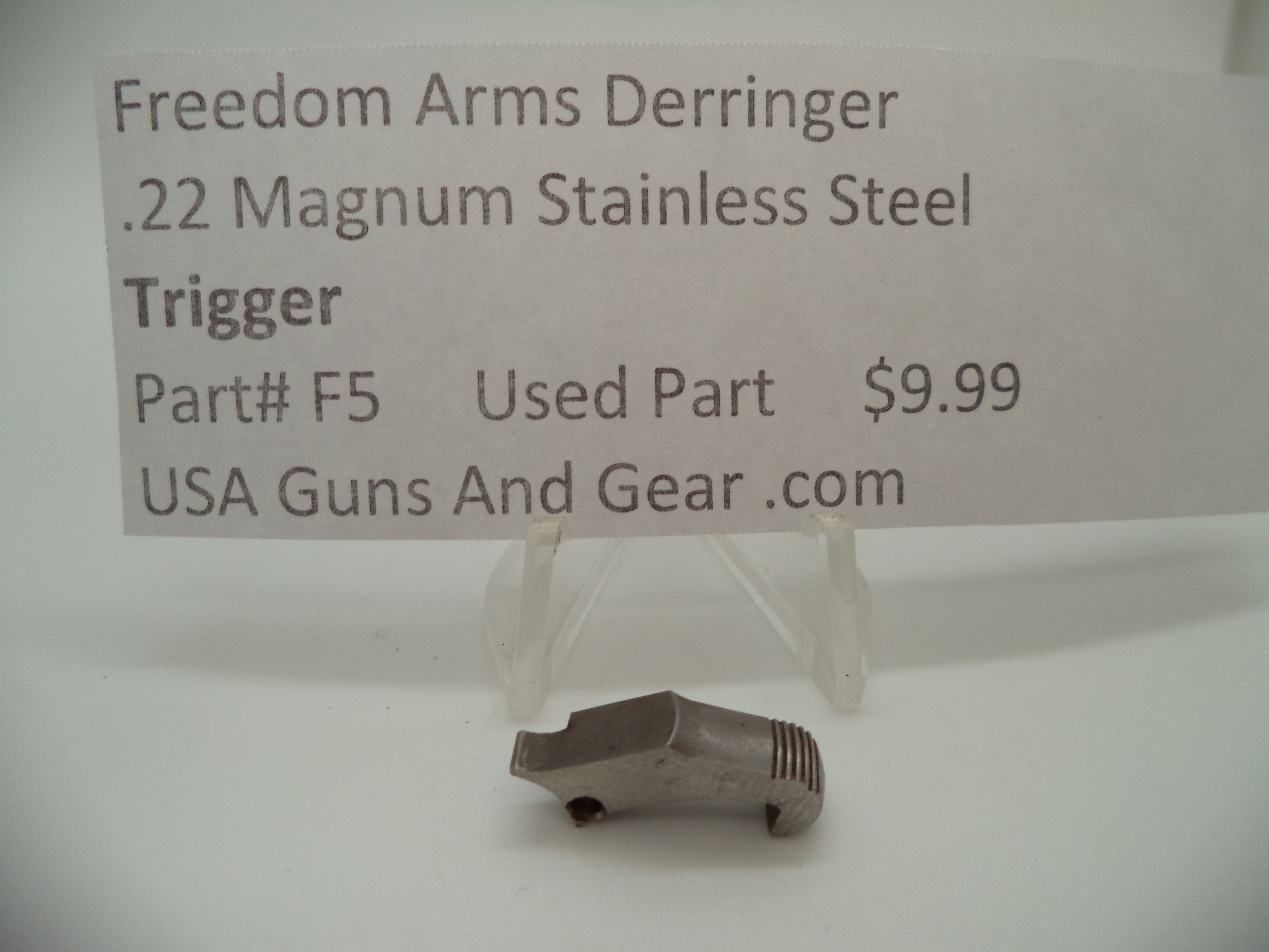 F5 Freedom Arms Derringer Used Stainless Steel Trigger .22 Magnum
