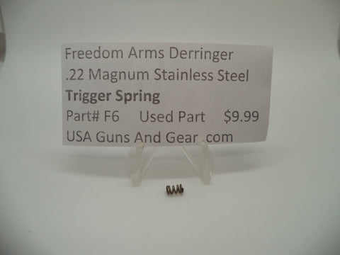 F6 Freedom Arms Derringer Used Stainless Steel Trigger Spring .22 Magnum