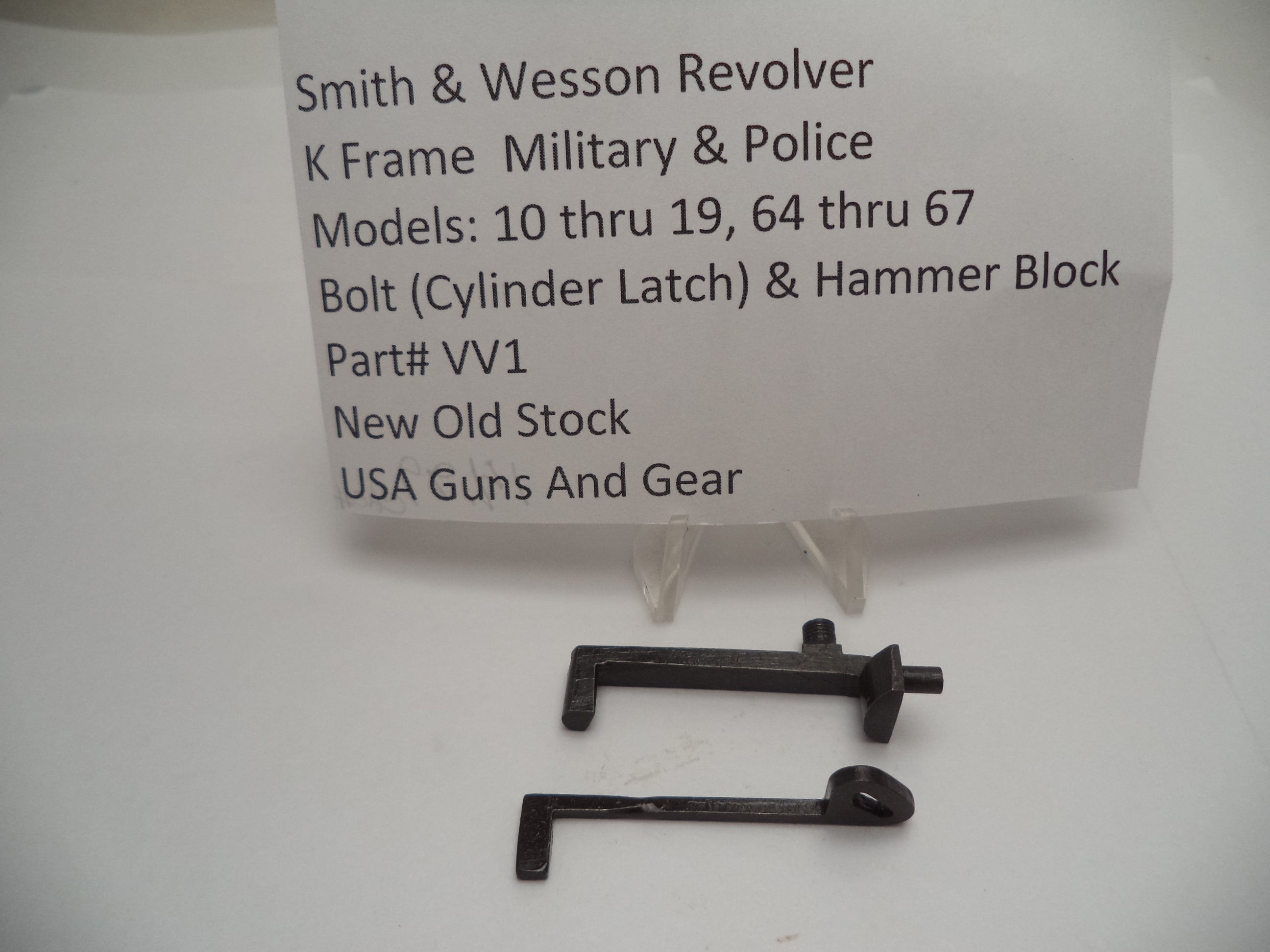 V100 Smith & Wesson K Frame Military & Police Bolt & Hammer Block fits Multiple Models