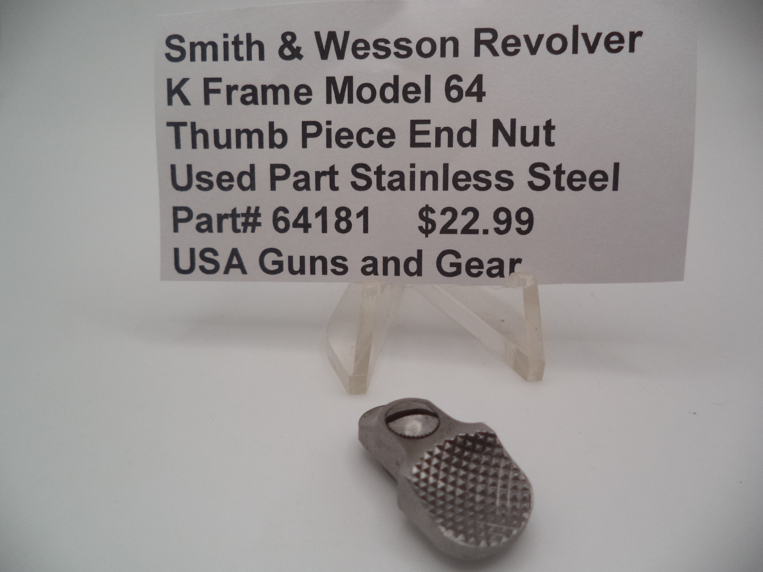 45710 Smith & Wesson Pistol Model 457 (45 Series) Drawbar Plunger & Spring