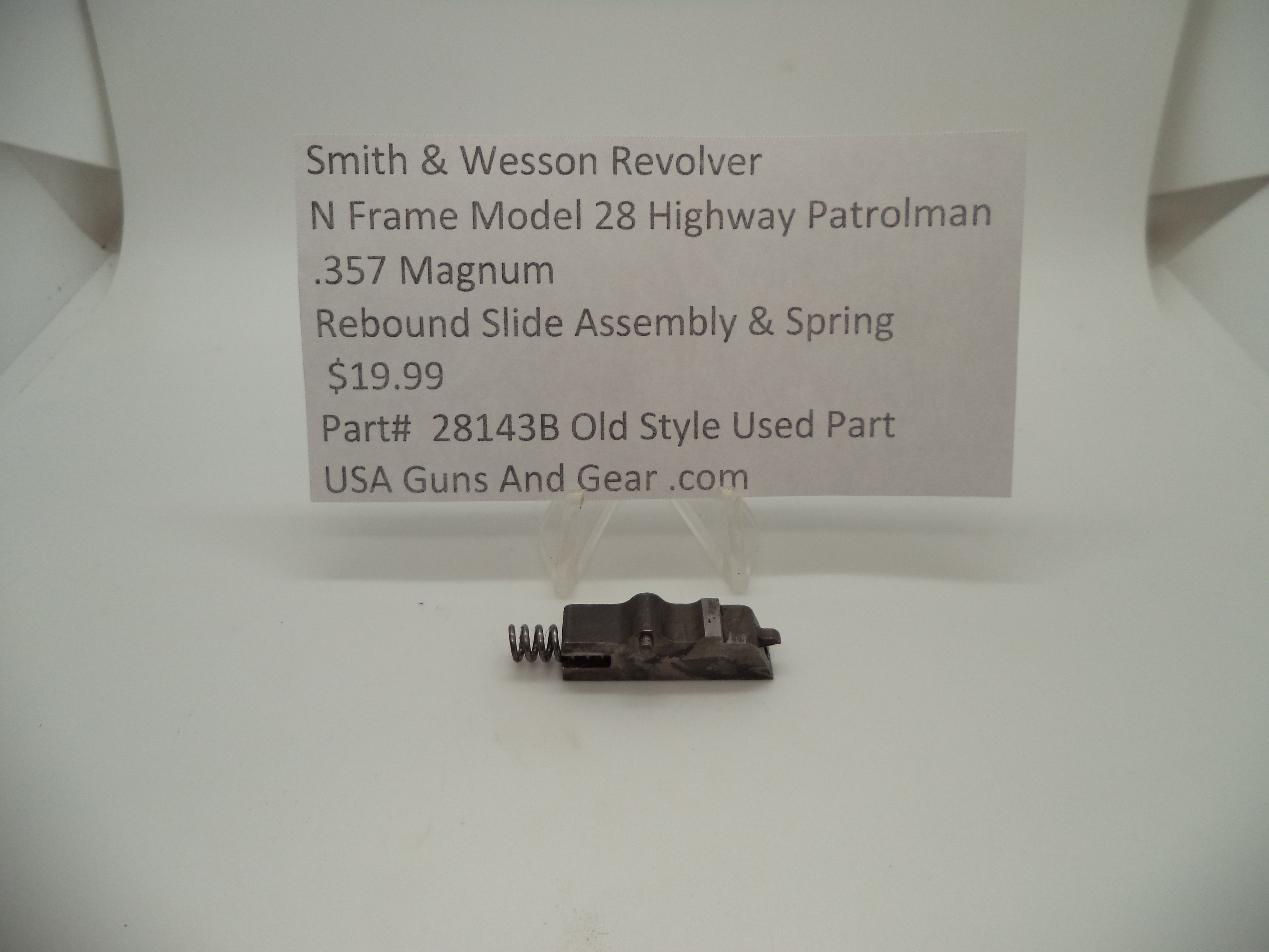28143B Smith & Wesson N Frame Model 28 Rebound Slide Assembly & Spring