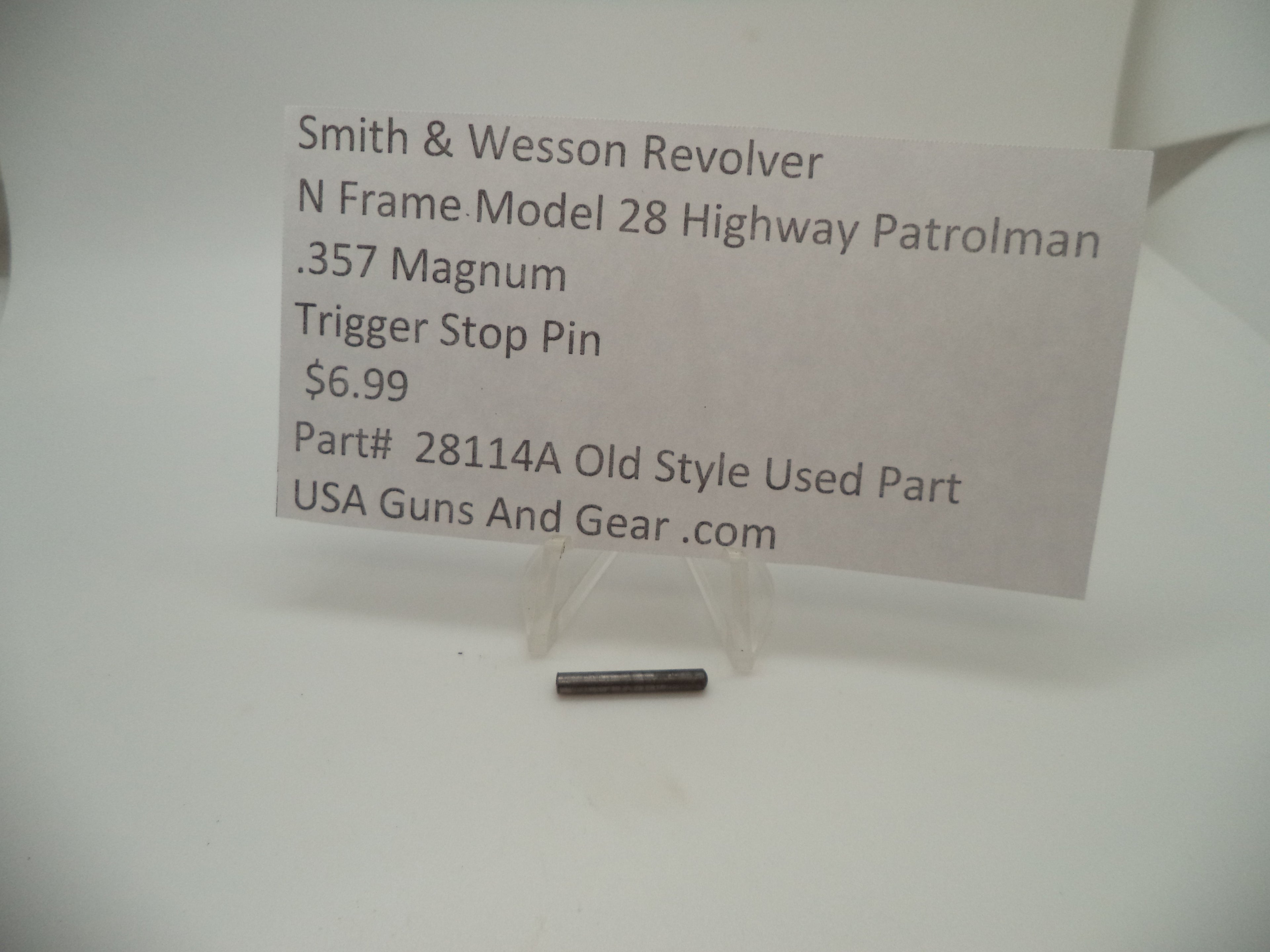 28114A Smith & Wesson N Frame Model 28 Trigger Stop Pin .357 Magnum