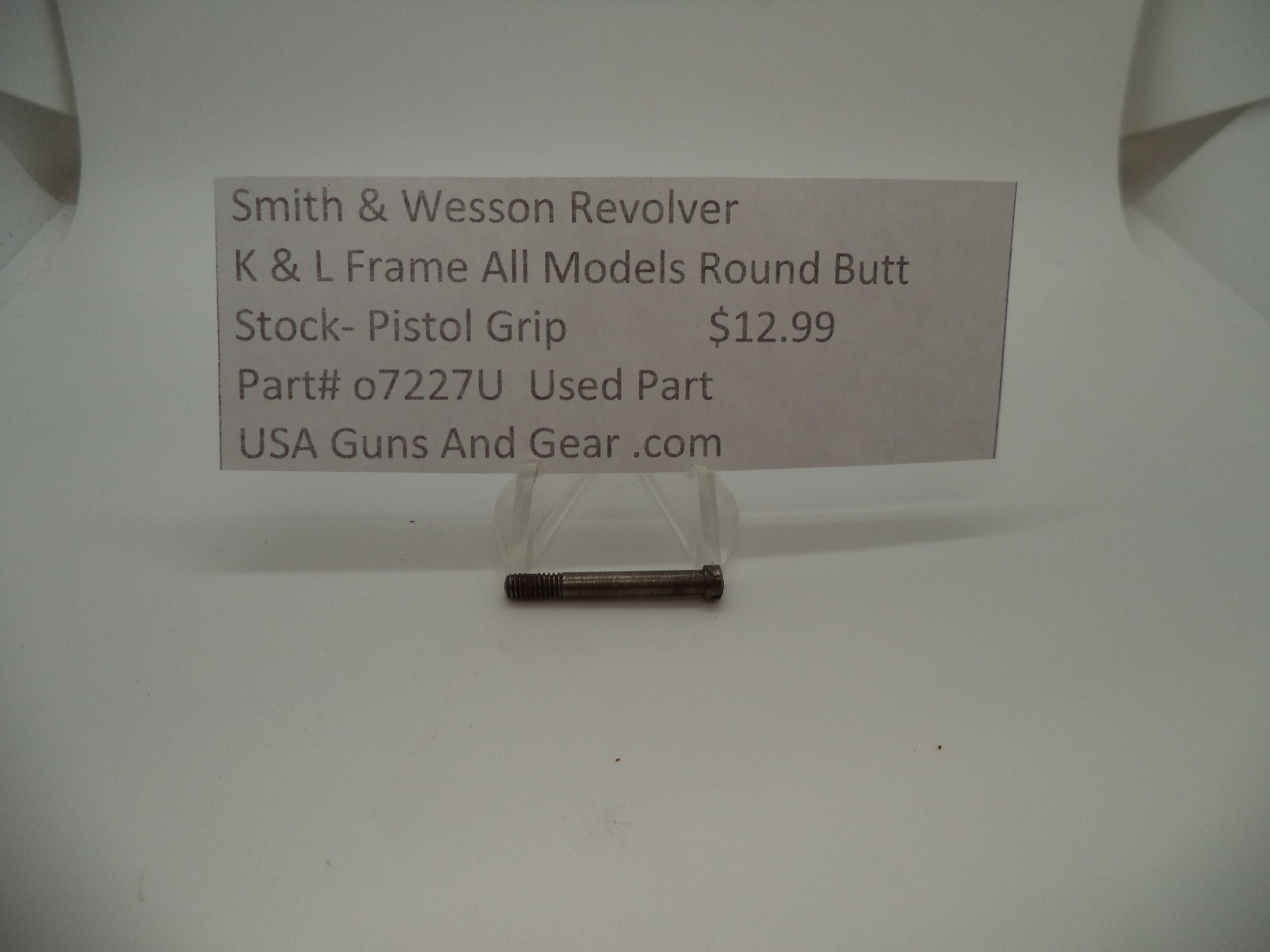o7227U Smith & Wesson K & L Frame Round Butt Stock Pistol Grip Screws