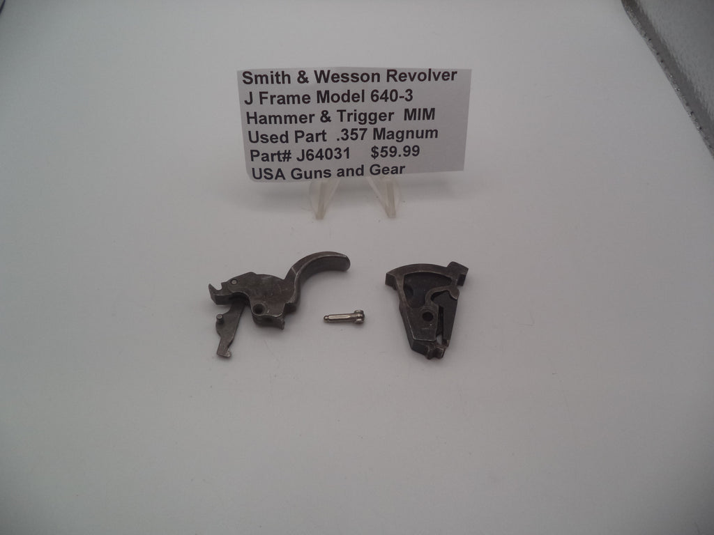 J64031 S&W J Frame Revolver Model 640-3 .357 Mag Hammer and Trigger MIM Used