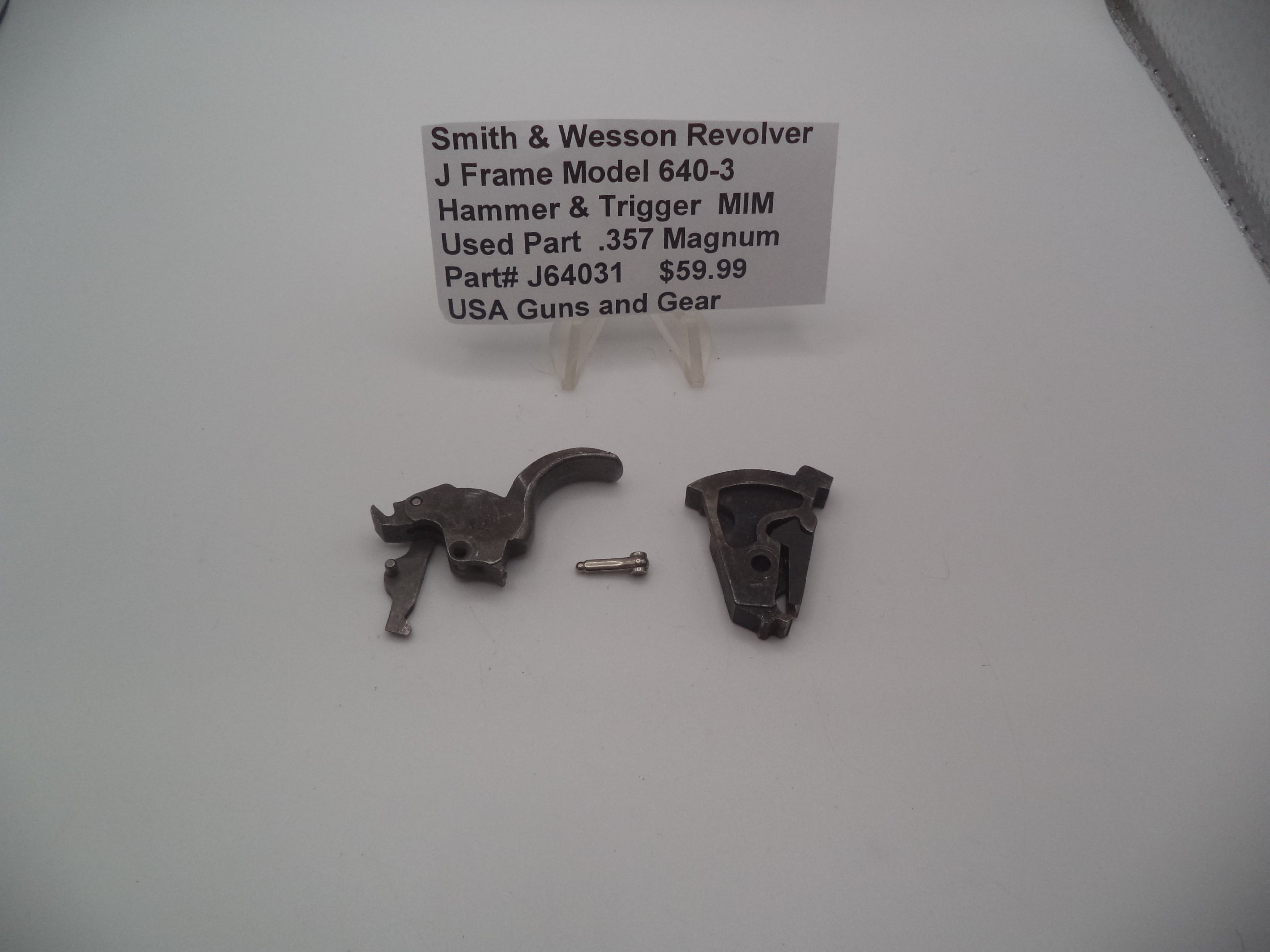 J64031 S&W J Frame Revolver Model 640-3 .357 Mag Hammer and Trigger MIM Used