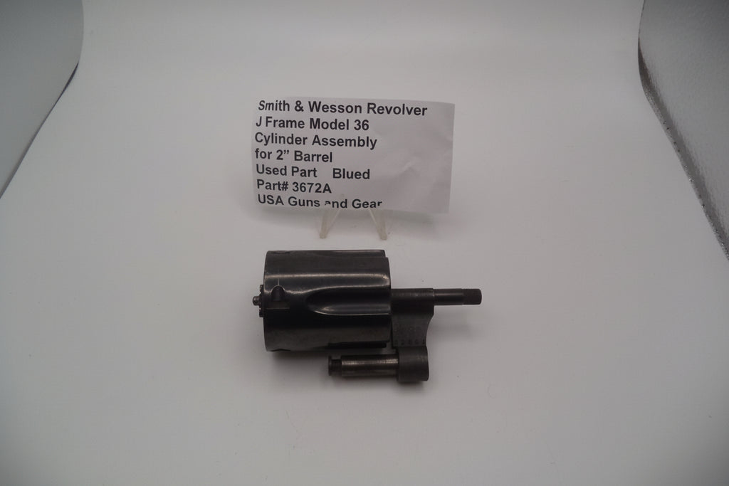 J Frame Model 36 Cylinder Assembly for 2" Barrel Blue Used .38 Special 3672A