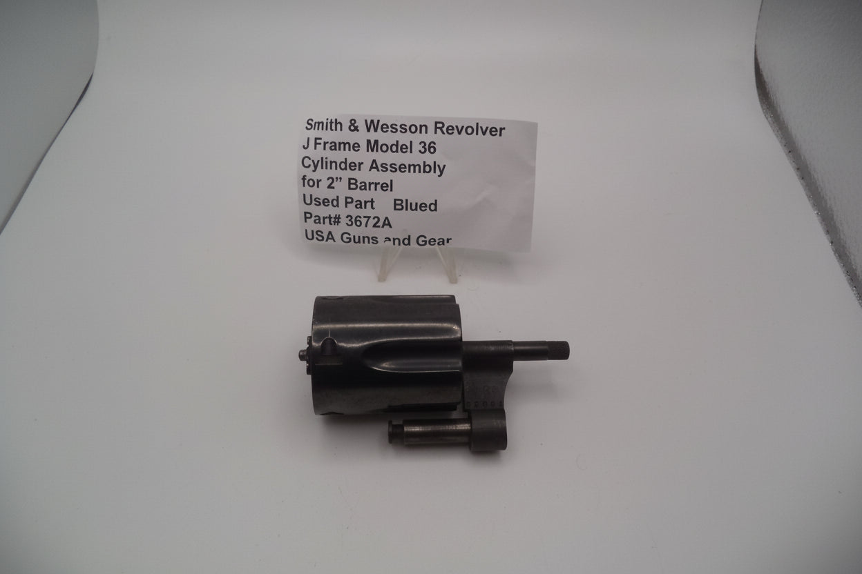 J Frame Model 36 Cylinder Assembly for 2" Barrel Blue Used .38 Special 3672A