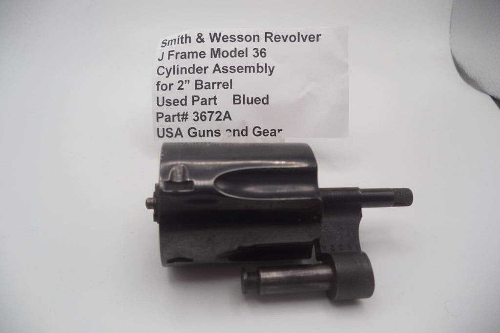 J Frame Model 36 Cylinder Assembly for 2" Barrel Blue Used .38 Special 3672A