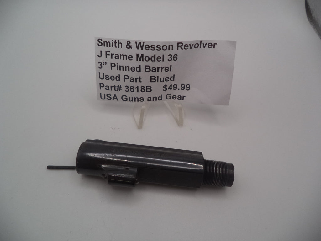 366AB Smith & Wesson J Frame Model 36 38 .Spl 1/78" Pinned Barrel Blue