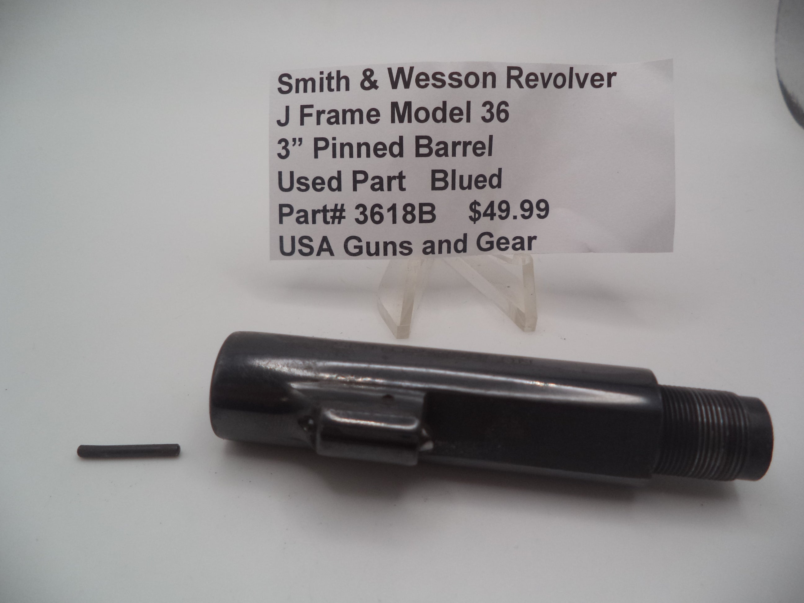 366AB Smith & Wesson J Frame Model 36 38 .Spl 1/78" Pinned Barrel Blue
