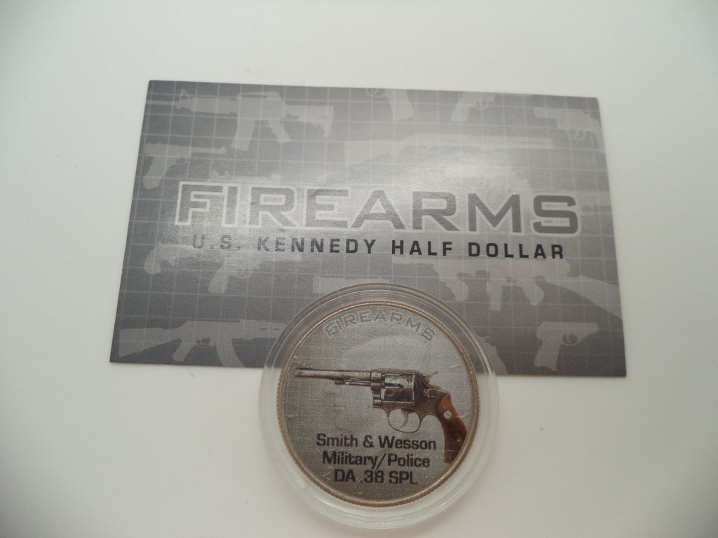 Smith & Wesson Military/Police DA .38 Special JFK Kennedy Half Dollar U.S. Coin