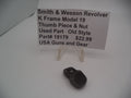 Smith & Wesson Revolver K Frame Model 19 Thumb Piece & Nut Used Part 19179