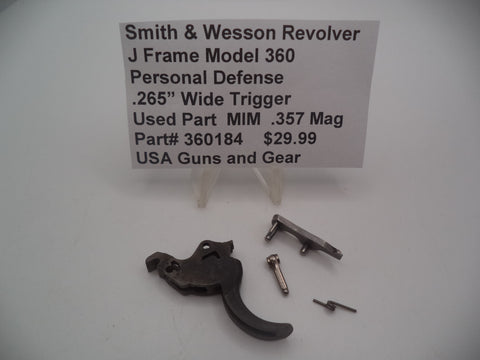 360184 Smith & Wesson Revolver J Frame Model 360 Personal Defense .265" Wide Trigger