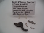 360184 Smith & Wesson Revolver J Frame Model 360 Personal Defense .265" Wide Trigger