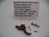 360184 Smith & Wesson Revolver J Frame Model 360 Personal Defense .265" Wide Trigger
