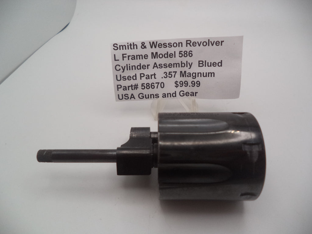 Smith & Wesson Model 586 L Frame Cylinder Assembly - Blued Finish | OEM Part 58670
