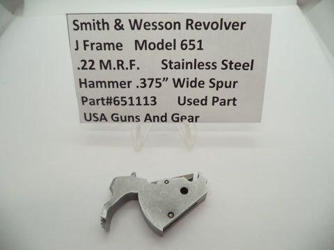 651113 Smith & Wesson J Frame Model 651 Revolver Hammer .375" S.S. .22 M.R.F.