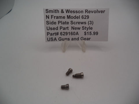 629160A Smith & Wesson Revolver N Frame Model 629 Side Plate Screws (3) New Style