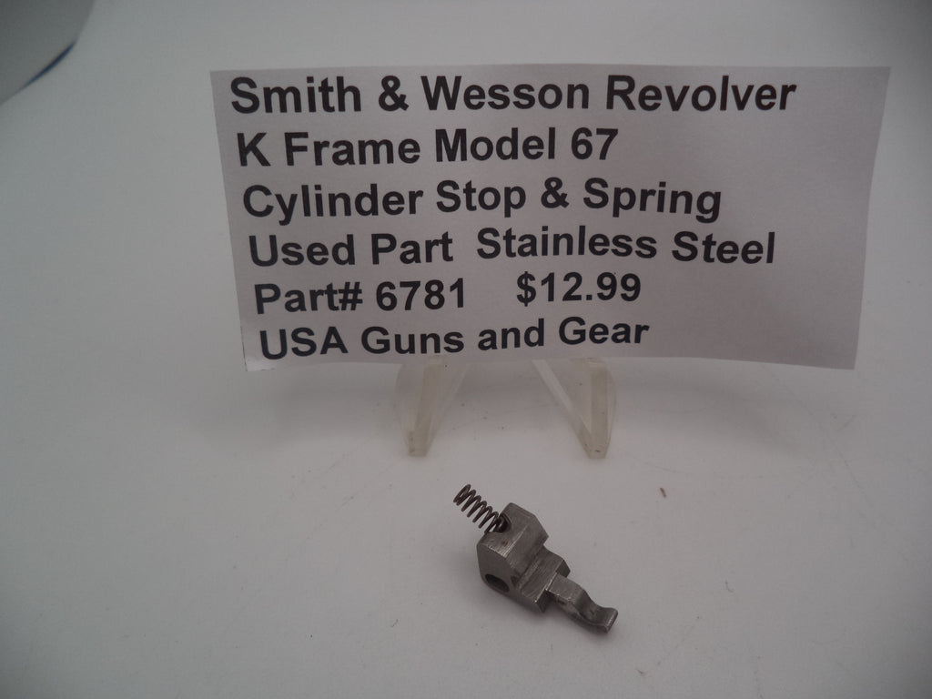6781 Smith & Wesson Revolver K Frame Model 67 Cylinder Stop & Springs