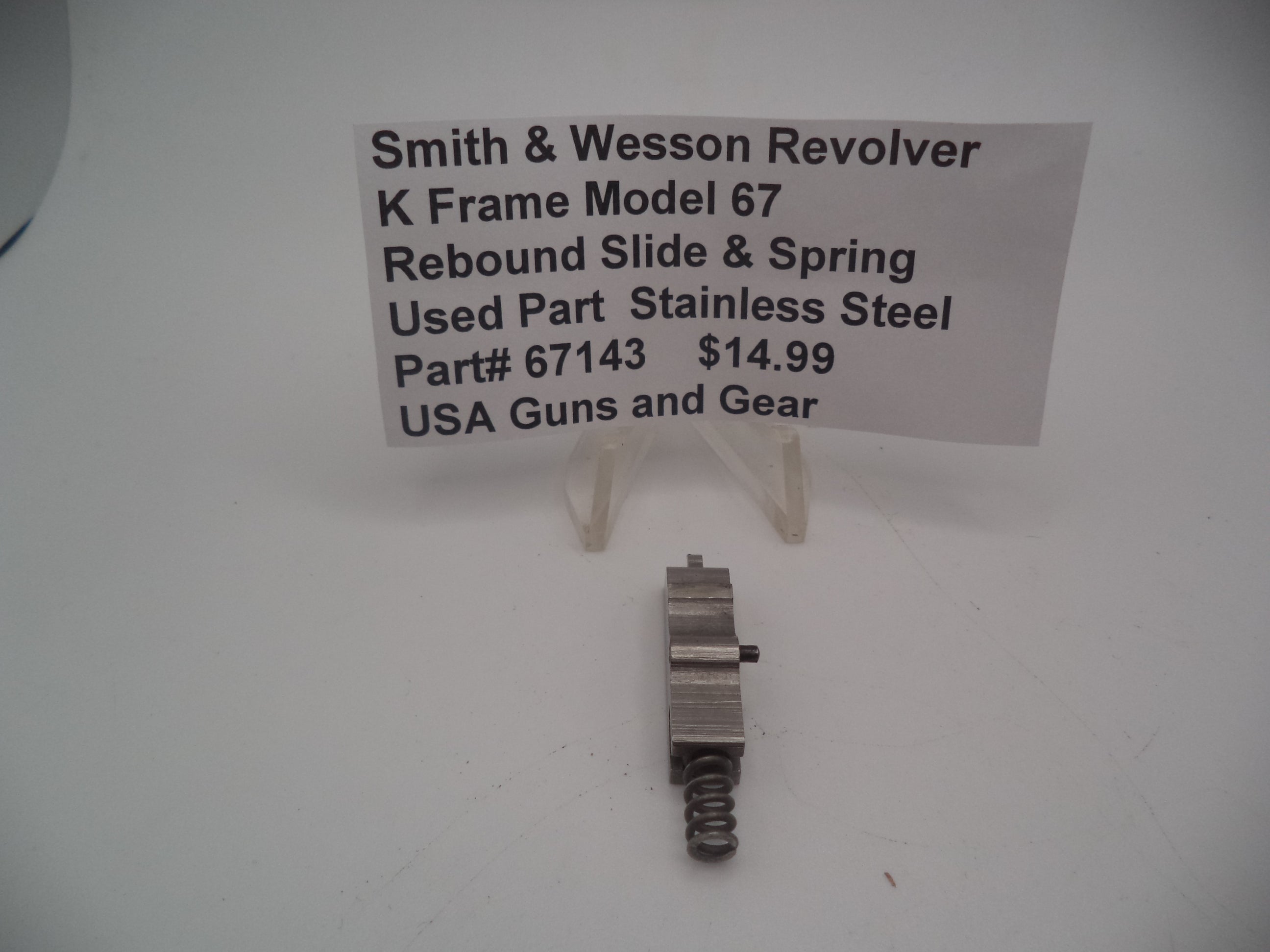 67143 Smith & Wesson Revolver K Frame Model 67 Rebound Slide & Spring