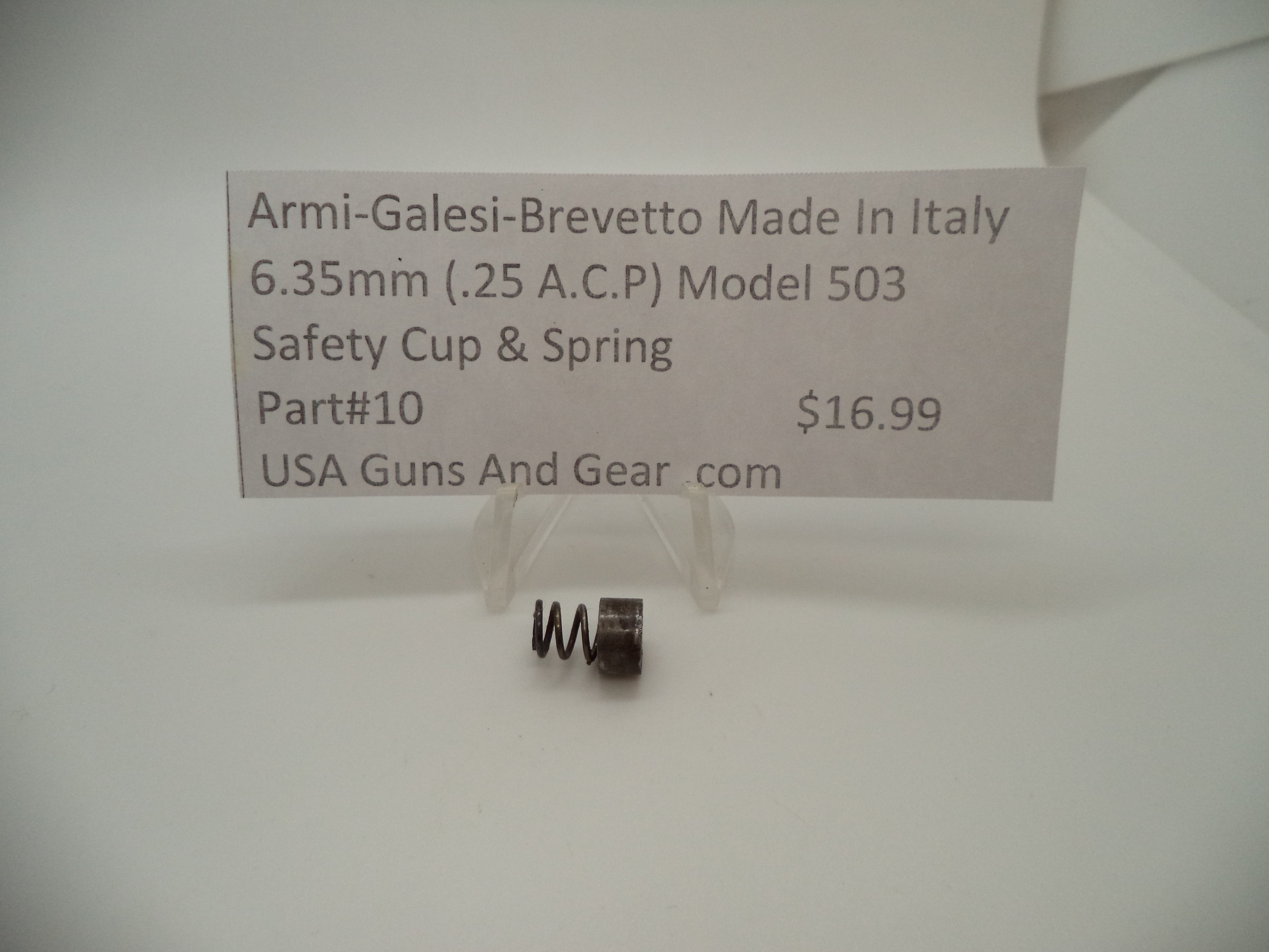 Armi-Galesi-Brevetto Model 503 Safety Cup & Spring - .25 ACP (6.35mm) - Used