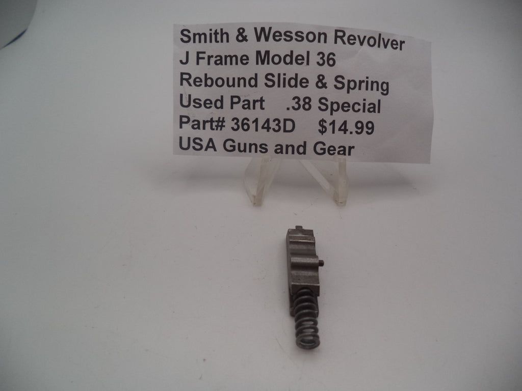 36143D Smith & Wesson Revolver J Frame Model 36 Rebound Slide & Spring