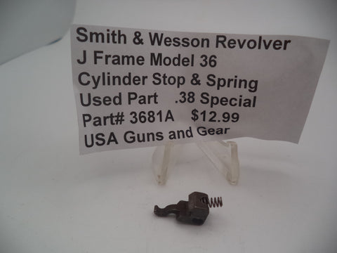 3681A Smith & Wesson Revolver J Frame Model 36 Cylinder Stop & Spring