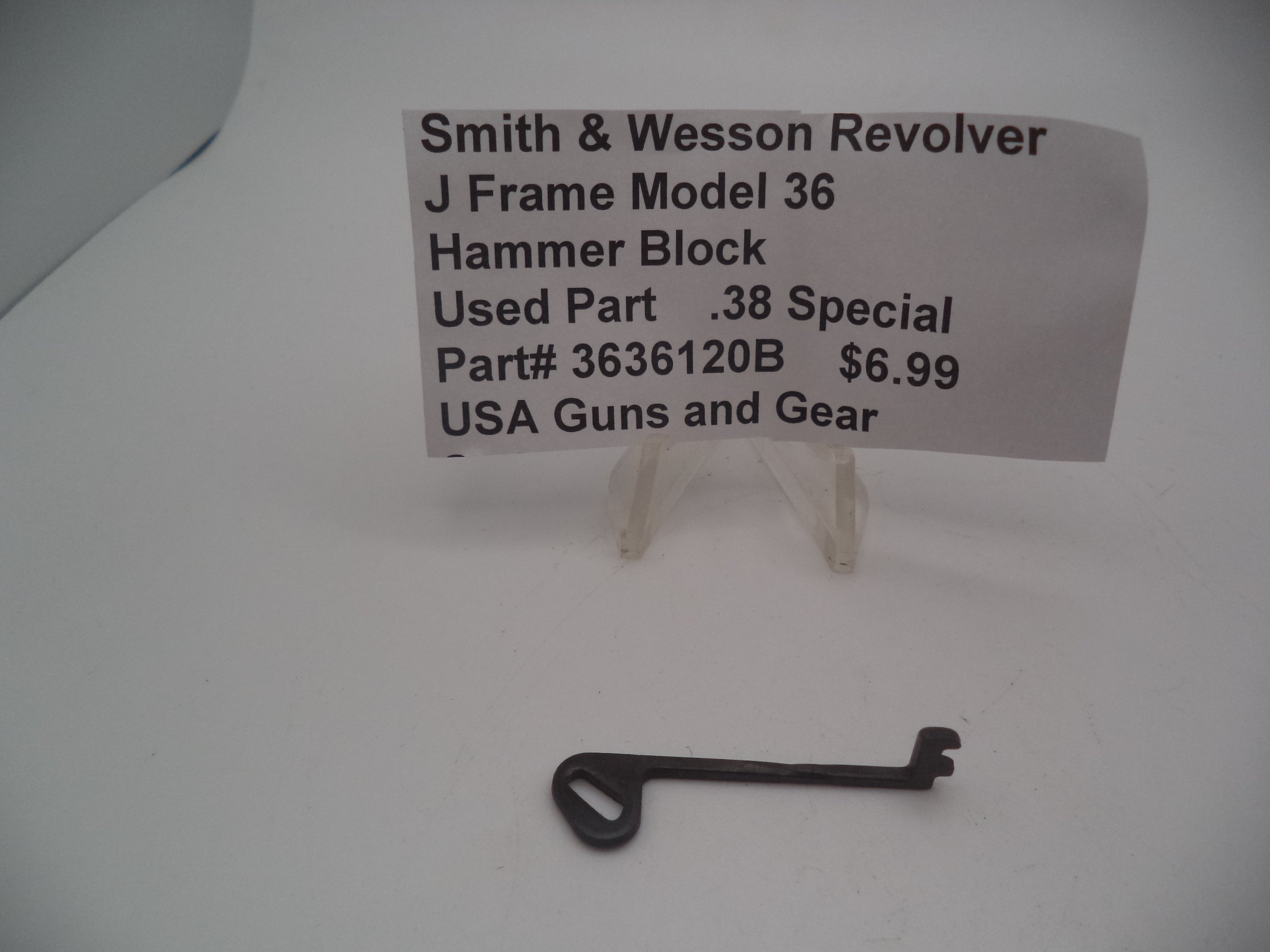 3636120B Smith & Wesson Revolver J Frame Model 36 Hammer Block