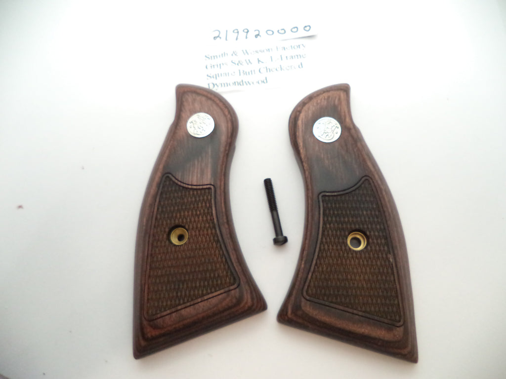 Smith & Wesson K & L Frame Checkered Dymondwood Grips - Square Butt Only - Factory New Part 219920000
