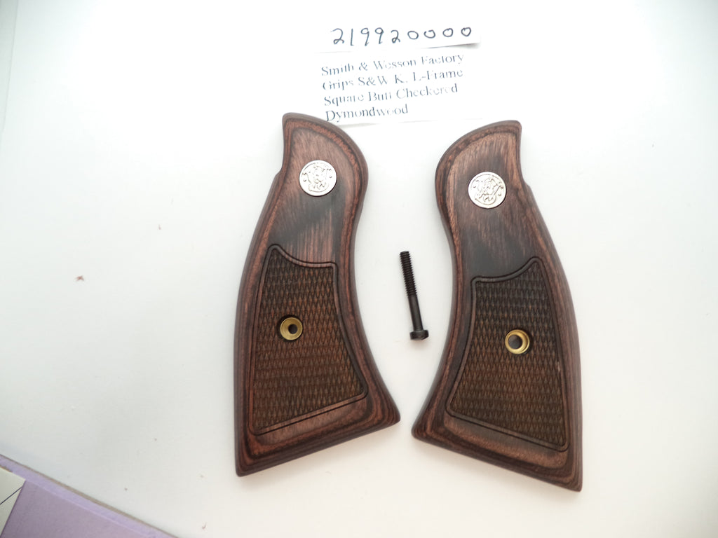 Smith & Wesson K & L Frame Checkered Dymondwood Grips - Square Butt Only - Factory New Part 219920000