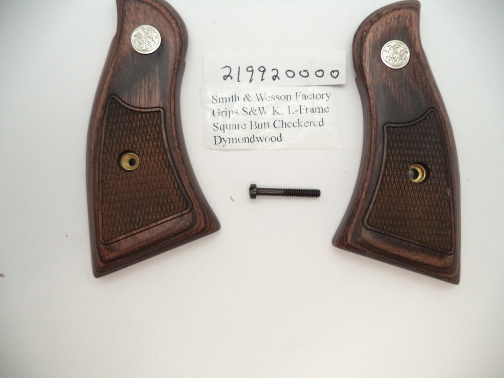 Smith & Wesson K & L Frame Checkered Dymondwood Grips - Square Butt Only - Factory New Part 219920000