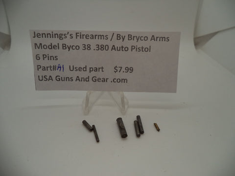 Jennings Bryco Model Bryco 38 Auto Pistol .380 Auto 6 Pins Used