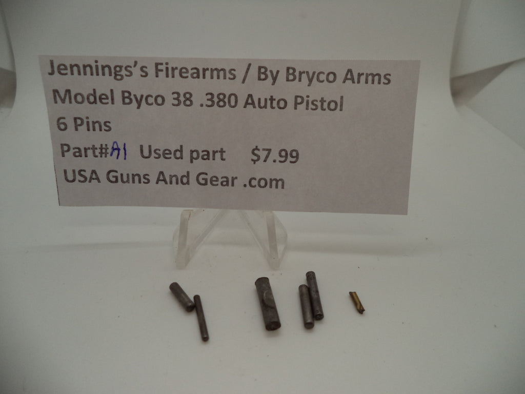 Jennings Bryco Model Bryco 38 Auto Pistol .380 Auto 6 Pins Used