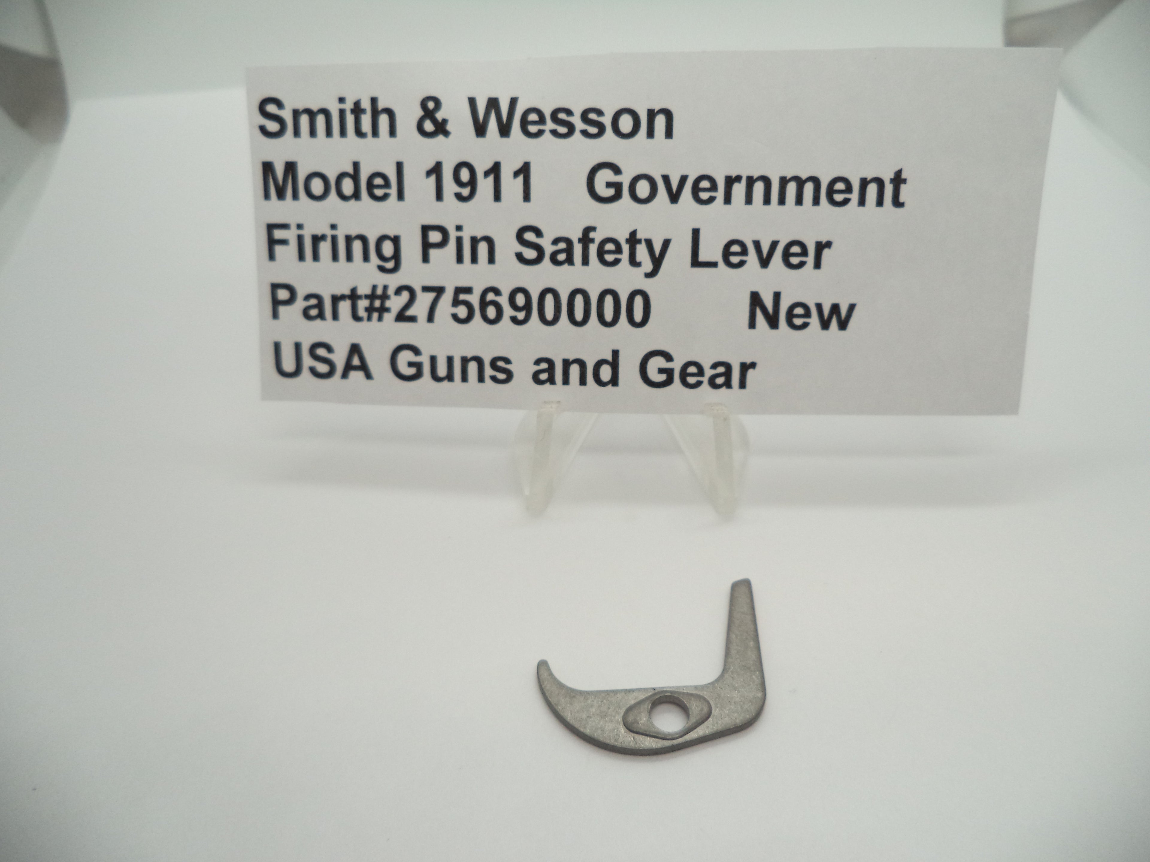 Smith & Wesson 1911 Government Firing Pin Safety Lever - 275690000