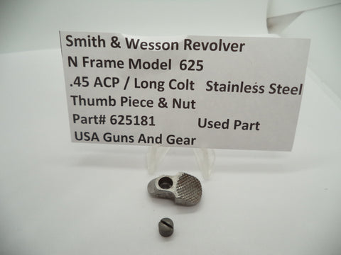 625181A Smith & Wesson N Frame Model 625 Revolver Thumb Piece & Nut .45 ACP/LC SS