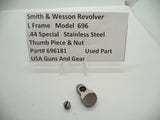 696181B Smith & Wesson L Frame Model 696 Revolver Thumb Piece & Nut .44 spl SS