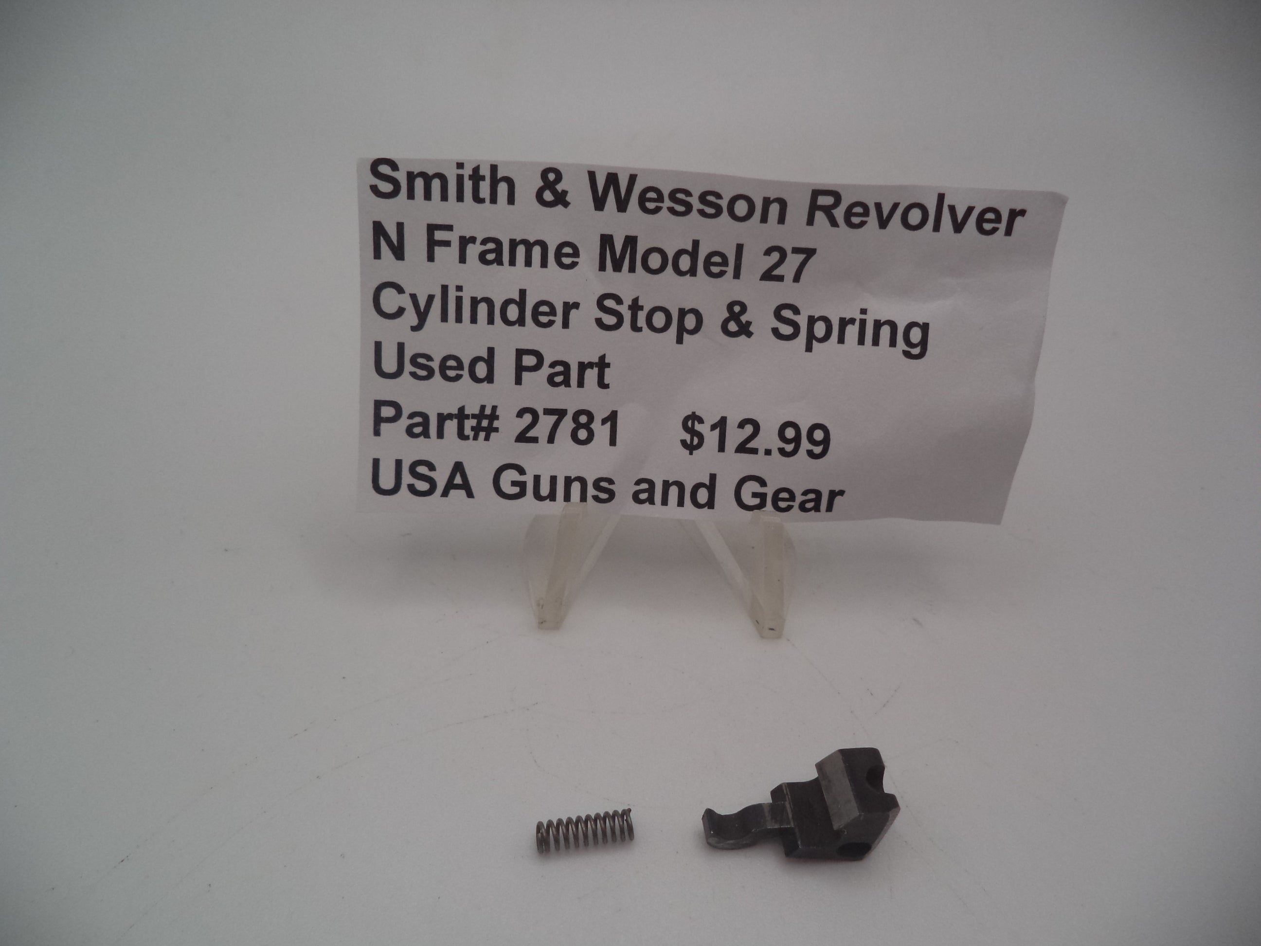 2781 Smith & Wesson N Frame Model 27  Cylinder Stop & Spring Used
