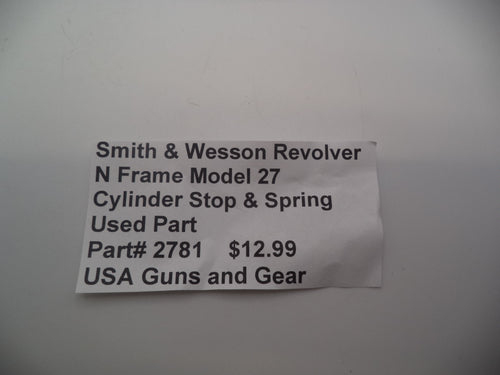 2781 Smith & Wesson N Frame Model 27  Cylinder Stop & Spring Used