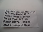 1917A Smith & Wesson Revolver N Frame Model 1917 Wood Grips & Screw Used