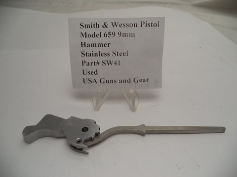 SW41 Smith & Wesson Pistol Model 659 Hammer Stainless Steel Used 9mm