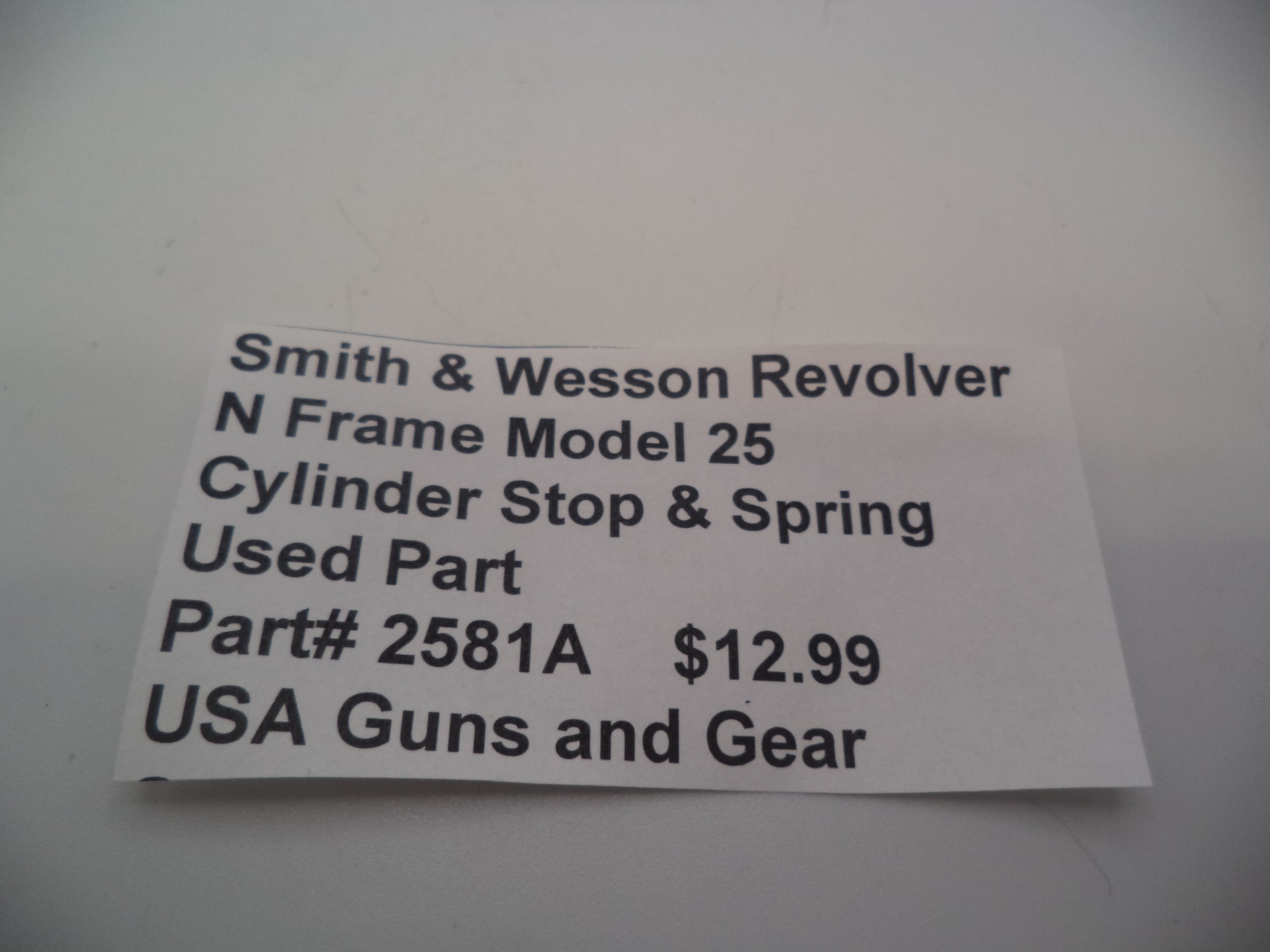 2581A2 Smith & Wesson N Frame Model 25 Used Cylinder Stop & Spring Used