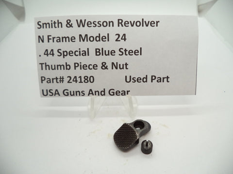 24180 Smith & Wesson N Frame Model 24 Revolver Thumb Piece & Nut .44 spl Blue