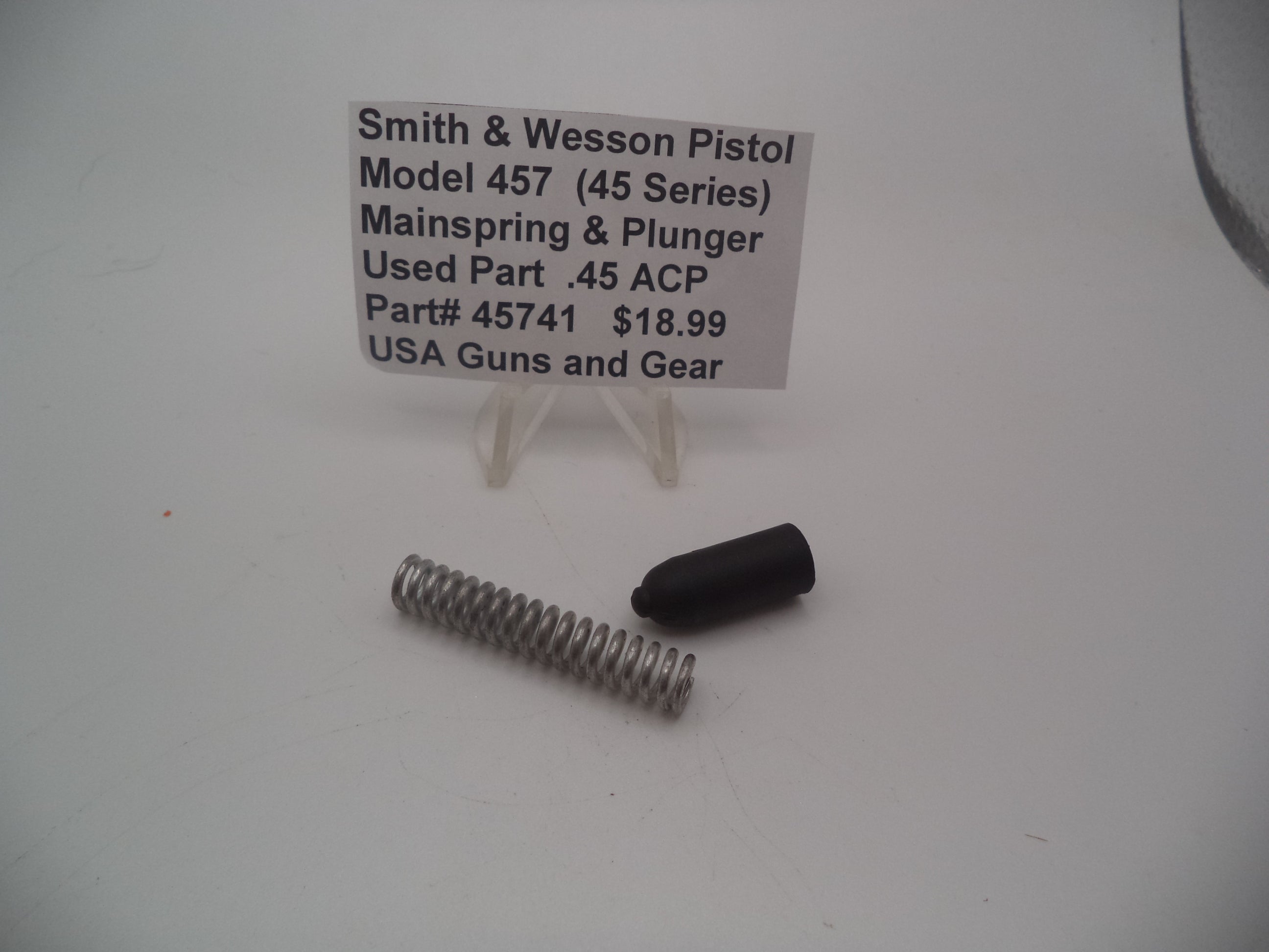 45741 Smith & Wesson Pistol Model 457 (45 Series)Mainspring & Plunger Used