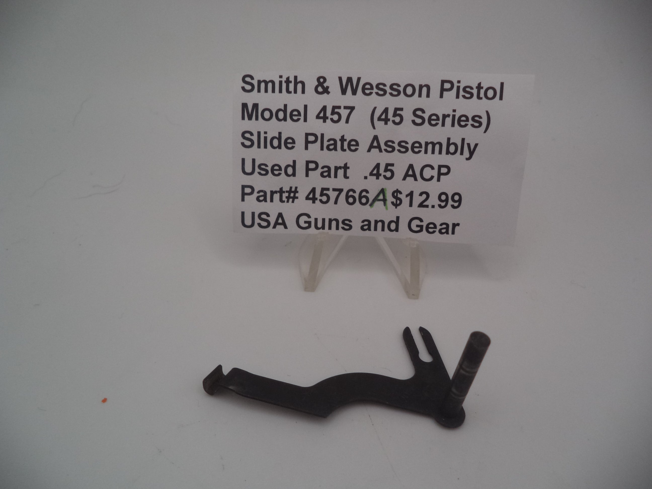 45766A Smith & Wesson Pistol Model 457 (45 Series) Slide Plate Assembly Used