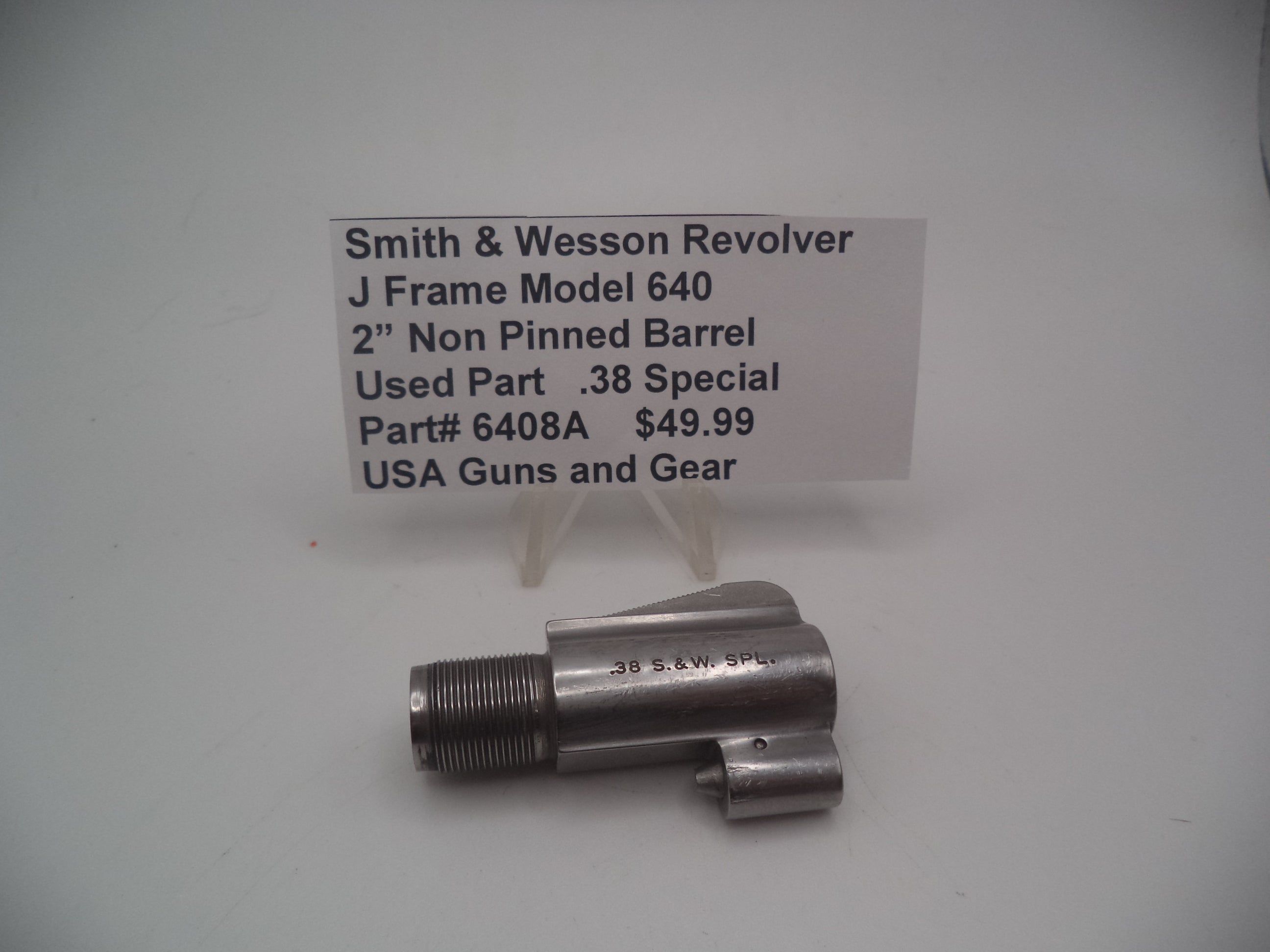 6408A Smith & Wesson J Frame Model 640 Used 2" Non Pinned Barrel .38 Special