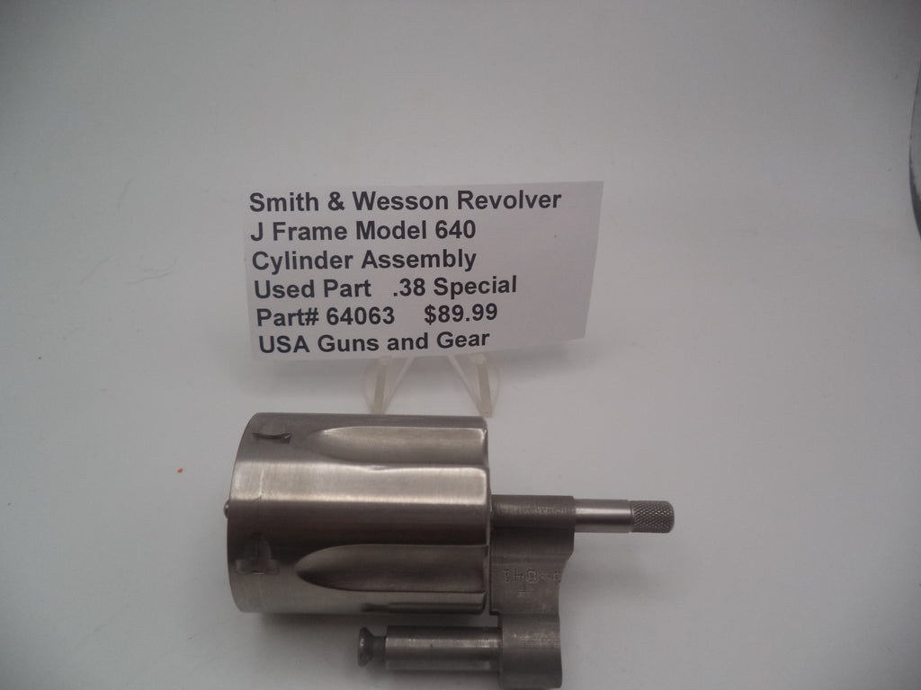 Smith & Wesson J Frame Model 640 Cylinder Assembly - Stainless Steel .38 Special - Used OEM Part 64063
