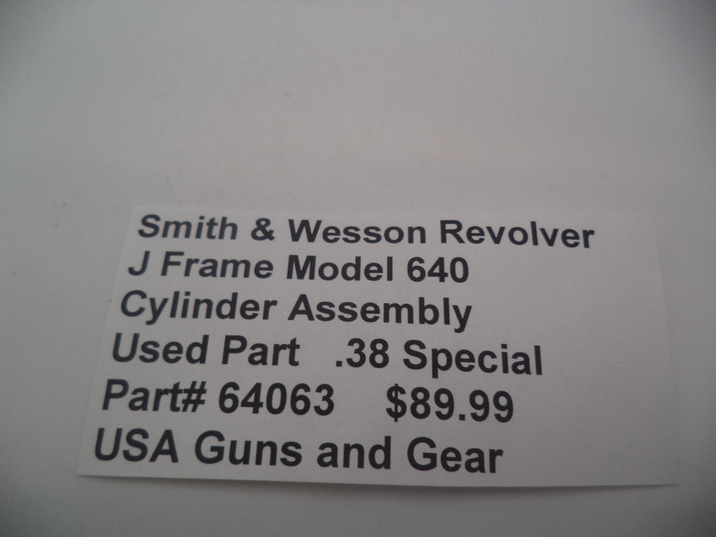 Smith & Wesson J Frame Model 640 Cylinder Assembly - Stainless Steel .38 Special - Used OEM Part 64063