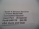640118 Smith & Wesson J Frame Model 640 Used Concealed Hammer .38 Special