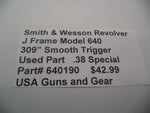 640190 Smith & Wesson J Frame Model 640 Used Smooth Trigger .38 Special