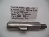 6423 Smith & Wesson K Frame Revolver Used 4" Barrel New Style Model 64